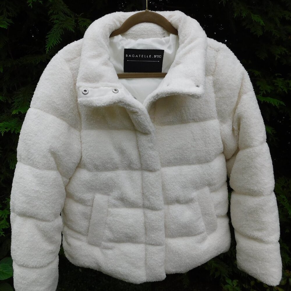 Bagatelle Cold-Weather Faux Fur Puffer Teddie Coat  NWT  Sz-L
